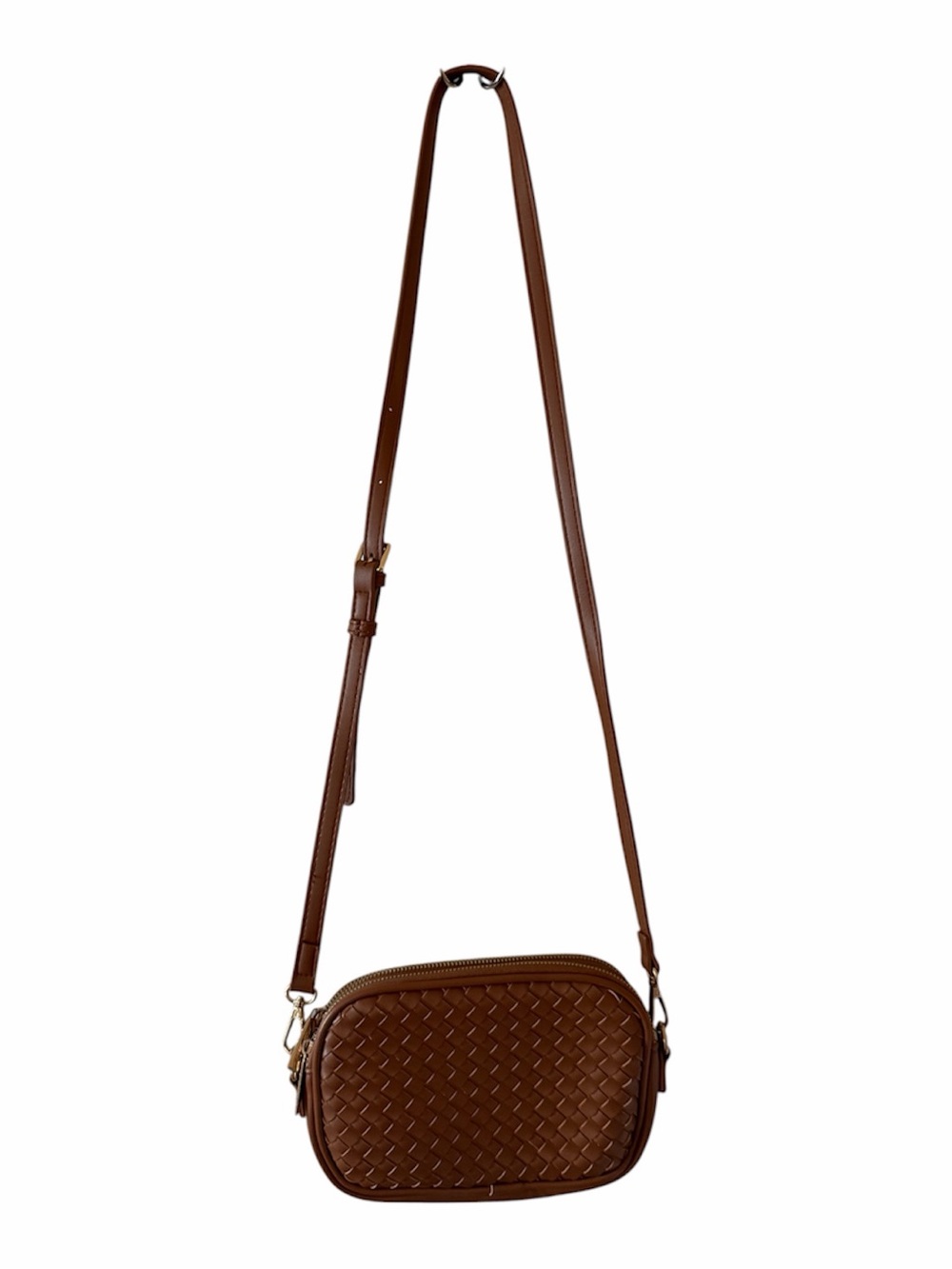 Mali + Lili Ava Woven Vegan Leather Crossbody Bag - Picture 2 of 8